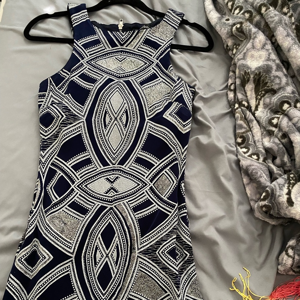 Blue and White Dress